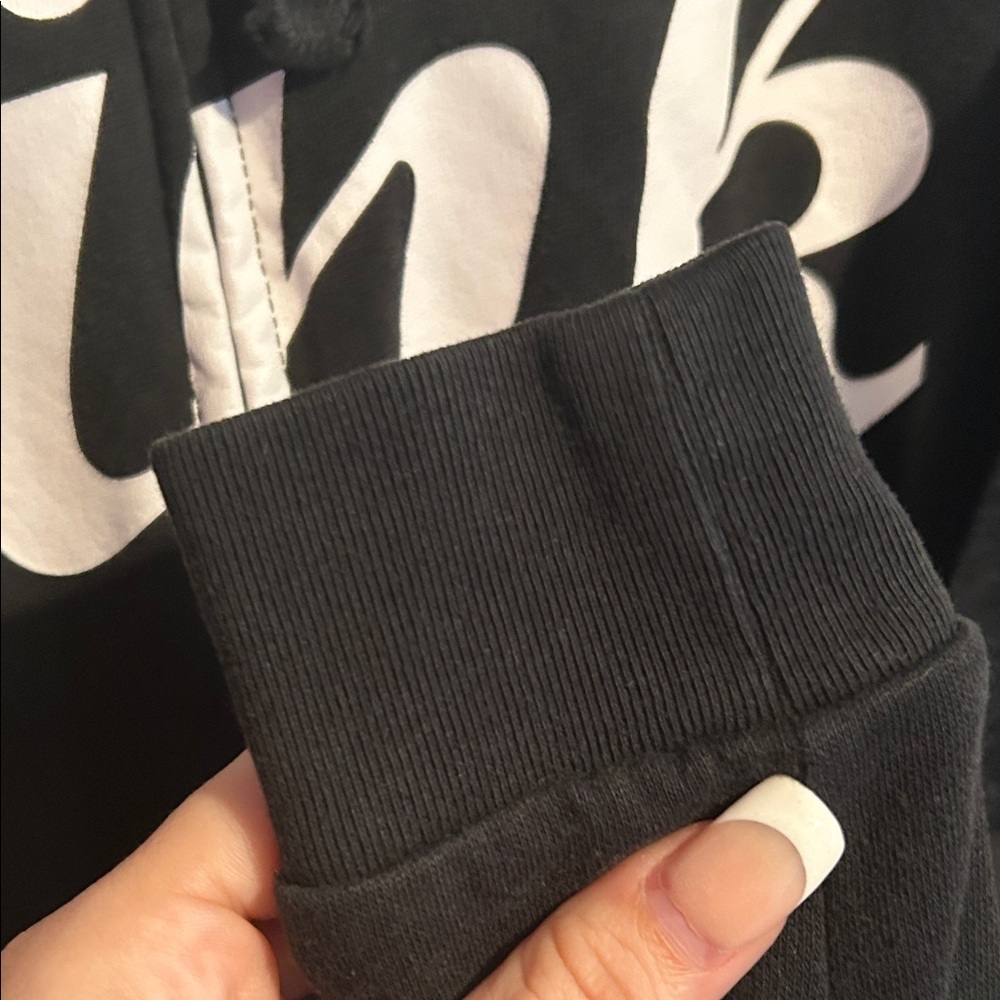 Pink Victoria Secret Black and Gray Zip-Up Hoodie - Picture 4 of 7